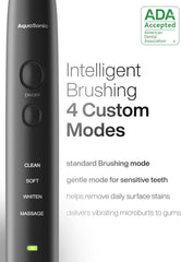 Black Series Ultra Whitening Toothbrush – ADA Accepted Electric Toothbrush- 8 Brush Heads & Travel Case – 40,000 VPM Electric Motor & Wireless Charging - 4 Modes W Smart Timer
