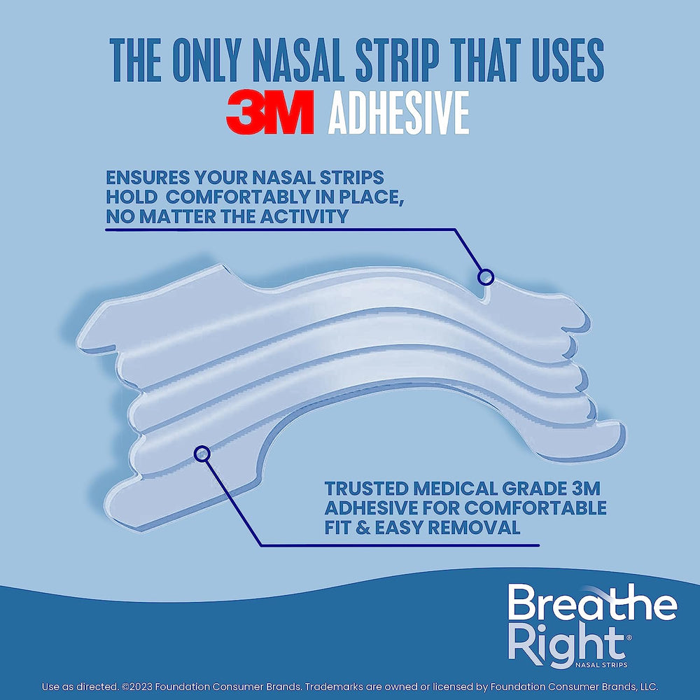 Nasal Strips, Extra Strength Clear Nose Strips, Drug Free Nasal Congestion Relief for Better Breathing, Help Relieve Snoring, Caused by Colds & Allergies, Deviated Septum, 44Ct