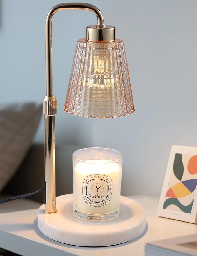 Candle Warmer Lamp with Cycle Timer, Birthday Gifts for Women Mom Her, House Warming Gifts New Home Room Decor, Wax Melt Warmer for Jar Candles with 2 Bulbs