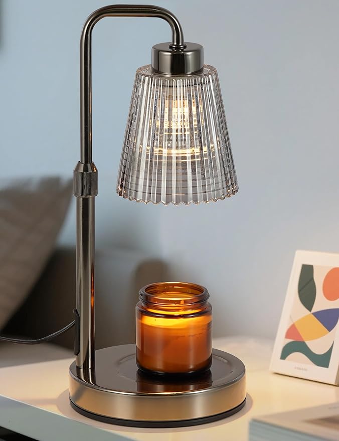 Candle Warmer Lamp with Cycle Timer, Birthday Gifts for Women Mom Her, House Warming Gifts New Home Room Decor, Wax Melt Warmer for Jar Candles with 2 Bulbs