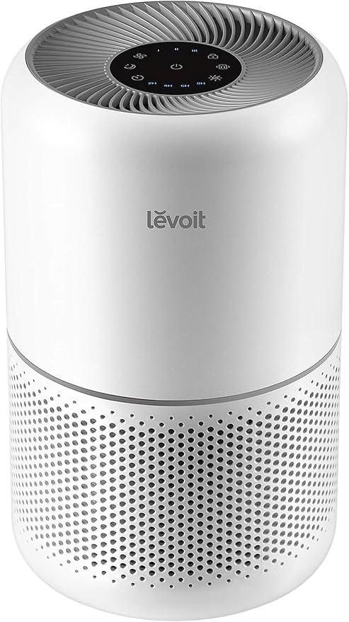 LEVOIT Air Purifier for Home Allergies Pet Hair in Bedroom, Covers up to 1073 Ft² by 56W High Torque Motor, AHAM VERIFIDE, 3-In-1 Filter with HEPA Sleep Mode, Remove Dust Smoke Odor, Core300-P, White