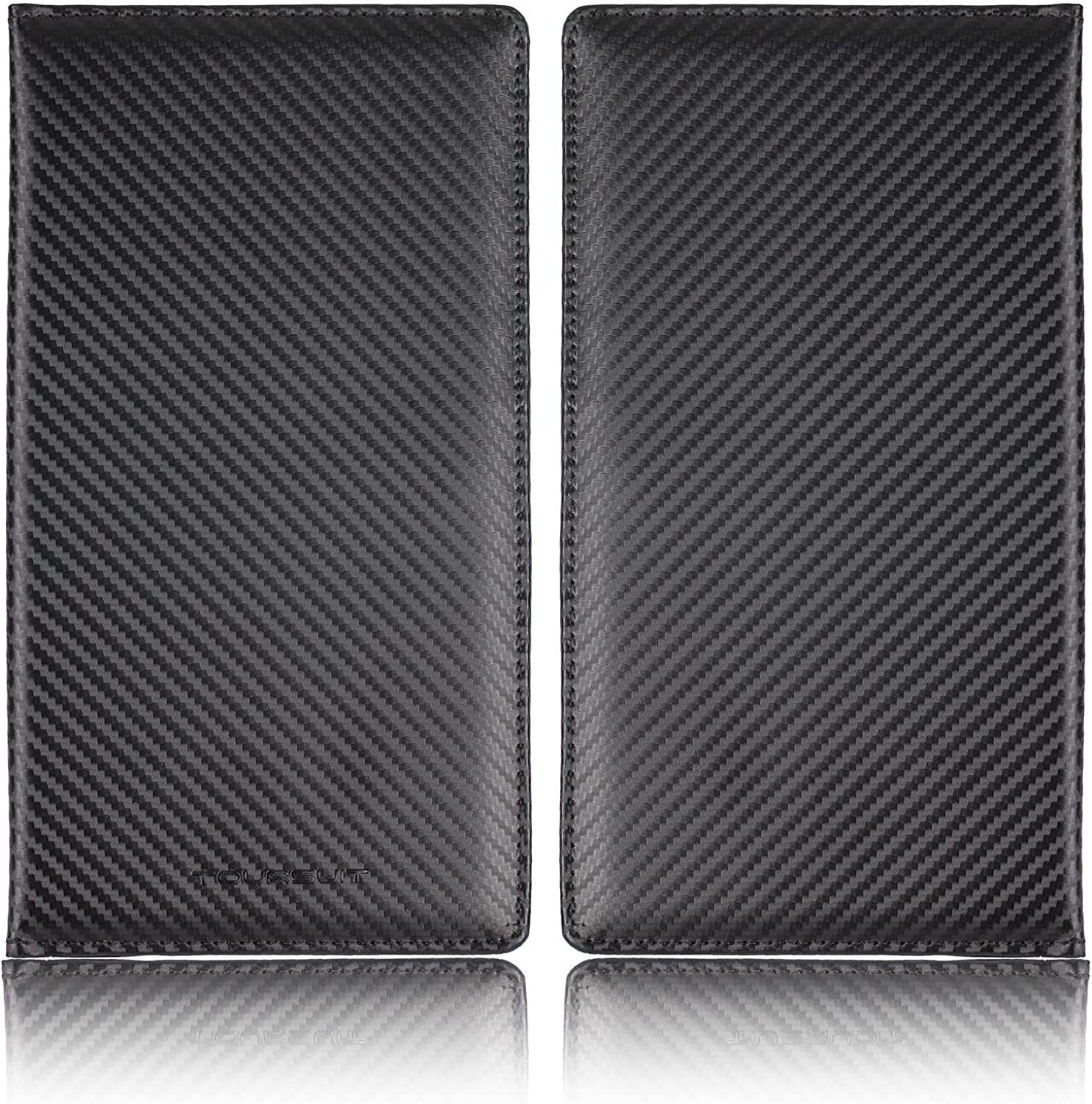 Car Registration and Insurance Card Holder, Vehicle License Document Glove Box Compartment Organizer, Interior Car Accessories for Women Men (Carbon Fiber Black)