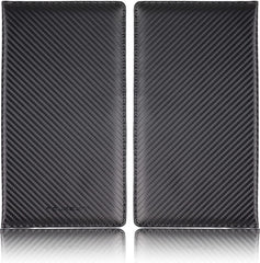 Car Registration and Insurance Card Holder, Vehicle License Document Glove Box Compartment Organizer, Interior Car Accessories for Women Men (Carbon Fiber Black)