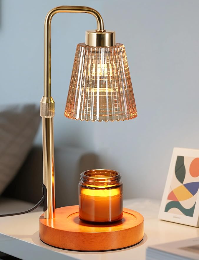 Candle Warmer Lamp with Cycle Timer, Birthday Gifts for Women Mom Her, House Warming Gifts New Home Room Decor, Wax Melt Warmer for Jar Candles with 2 Bulbs