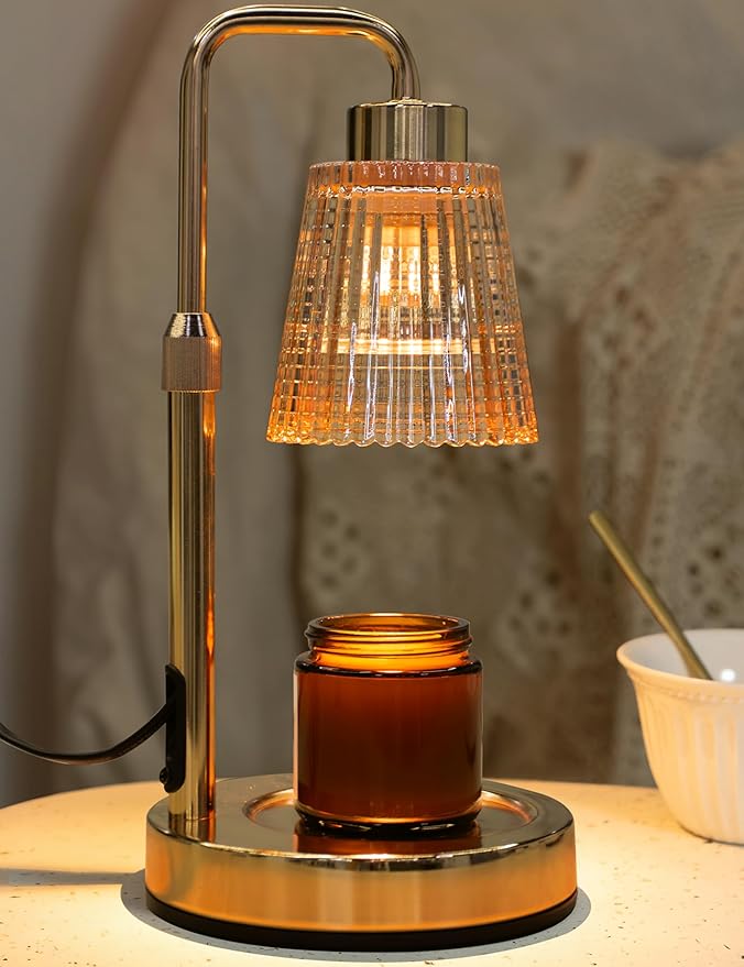 Candle Warmer Lamp with Cycle Timer, Birthday Gifts for Women Mom Her, House Warming Gifts New Home Room Decor, Wax Melt Warmer for Jar Candles with 2 Bulbs