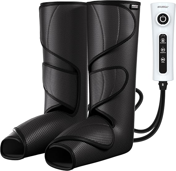 Leg Massager for Circulation and Pain Relief, Air Compression Calf Foot Leg Massagers with Handheld Controller, Legs Circulation Machine