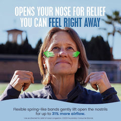 Nasal Strips, Extra Strength Clear Nose Strips, Drug Free Nasal Congestion Relief for Better Breathing, Help Relieve Snoring, Caused by Colds & Allergies, Deviated Septum, 44Ct