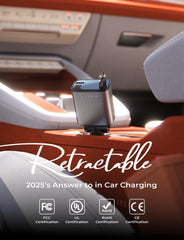 Retractable Car Charger, 84W Car Charger USB C Fast Charger, Cigarette Lighter USB Charger Adapter, Car Accessories Birthday Gifts for Men Women Dad Mom Husband, for Iphone 17 16 15 14 13 12 11
